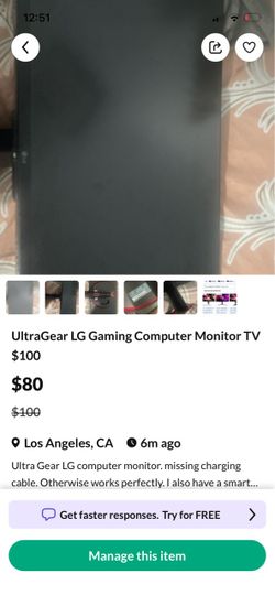 Ultra Gear Gaming PC monitor $75