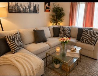 Large sectional Sofa with coffee table