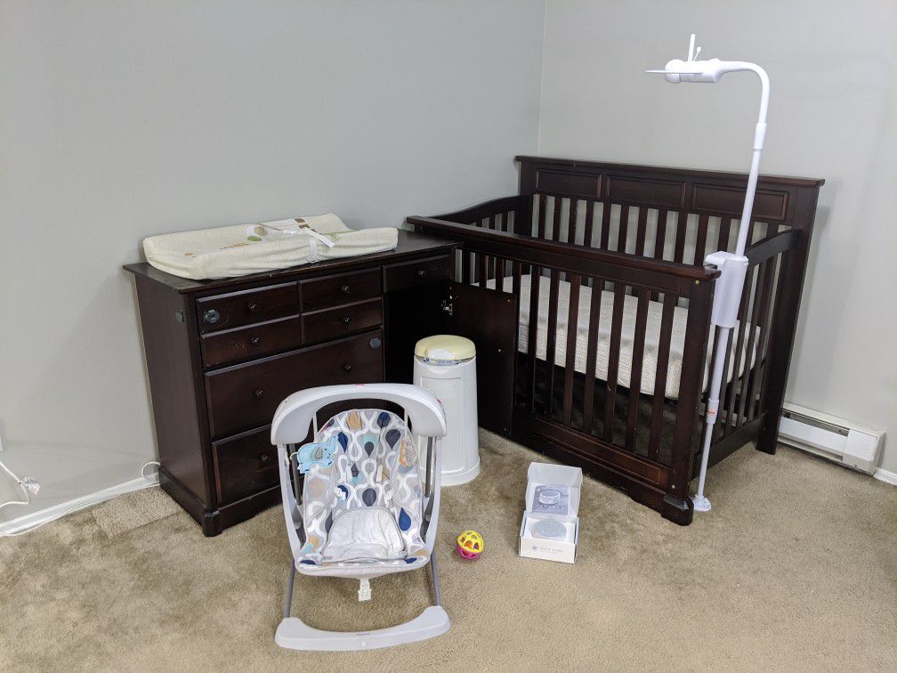 Baby Room Crib & Changing Table Bundle