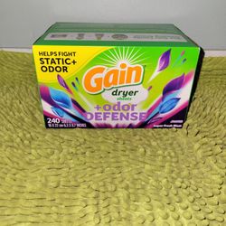 Gain 240 Dryer Sheets +Odor Defense 