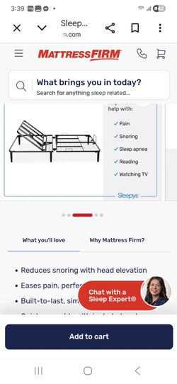 'Sleepys' King size adjustable deluxe bed frame (Mattress Firm