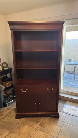 Bookcase cabinet with adjustable shelves