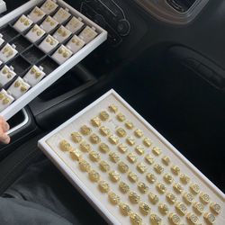 STAINLESS STEEL Nugget Earrings & NUGGET RINGS 