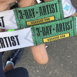 Artist Wristbands Weekend One For Sale 