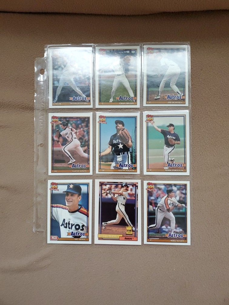 Topps 1991 & 1992 Houston Astros Baseball Cards
