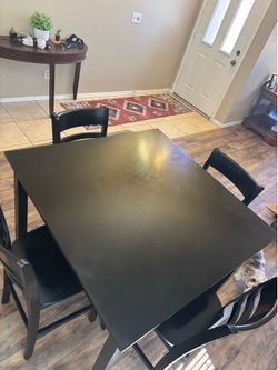 dining table 4 chairs (sturdy)