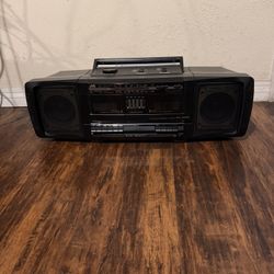 Nice VTG JVC PC-W100 Stereo Boombox Cassette Recorder Player Radio 