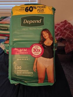 Women's depend disposable underwear