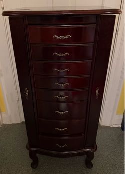Vintage Wooden Jewelry Armoire