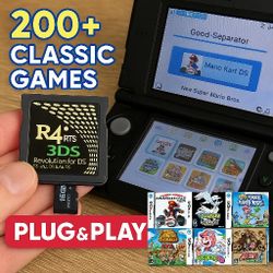 Nintendo DS/3DS Game Cart – 200+ Classic Games – Plug & Play!
