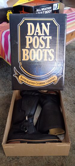 BRAND NEW Dan Post Boots Black Leather Western Boots FIRM ON PRICE