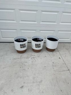 3 Better Homes & Gardens 14” Planters – Indoor/Outdoor