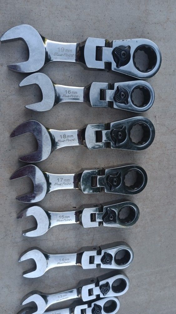 Snap On Blue Point Metric Ratcheting Wrench Set