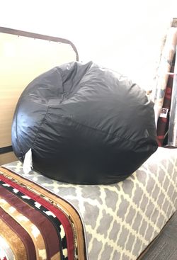 Black Vinyl Bean Bag