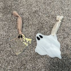 handmade stained glass ghosts set of 2 multi