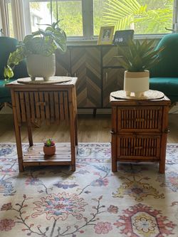 Beautiful bamboo side tables