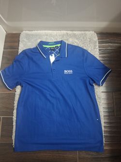 Blue Hugo Boss Polo Size Medium
