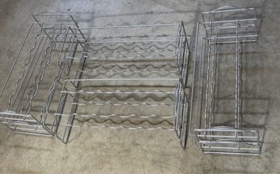 Metal Wine Racks – 12-Bottle Capacity – $15 Each or $50 for All 4
