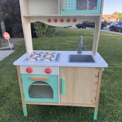 B. toys Mini Chef Kitchenette - Wooden Play Kitchen Set