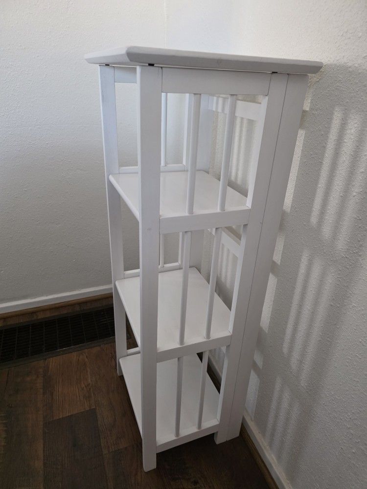 Casual Home 3-Shelf Folding Bookcase, 14" Wide, White