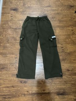 Men's/Womens Cargo Sweatpants Joggers Loose Fit Open Bottoms