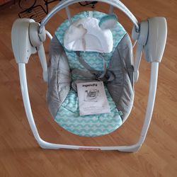 New Ingenuity Swingity Swing Easy Fold Portable Baby Swing Goji 