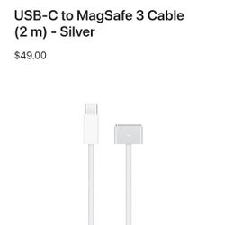Apple USB-C to MagSafe 3 Cable 
These Mac laptops can charge with 
MagSafe 3:
MacBook Air  Cash Firm 