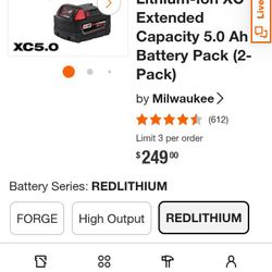 MILWAUKEE Batteries 