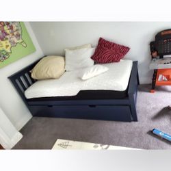 Twin Bed With Trundle Mattress Included