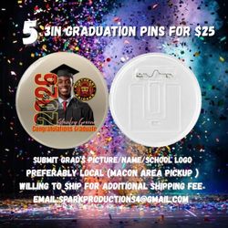 Graduation Button Pins