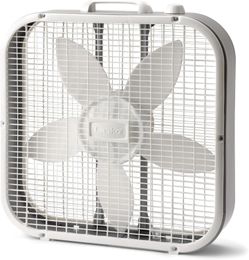 Classic Box Fan, 3 Quiet Speeds, Carry Handle, Table, Floor, Window Use, 22.5" H