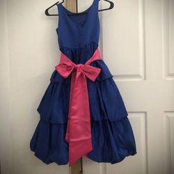 Royal Blue Flower Girl Dress Sz. 5/6 Like New!!