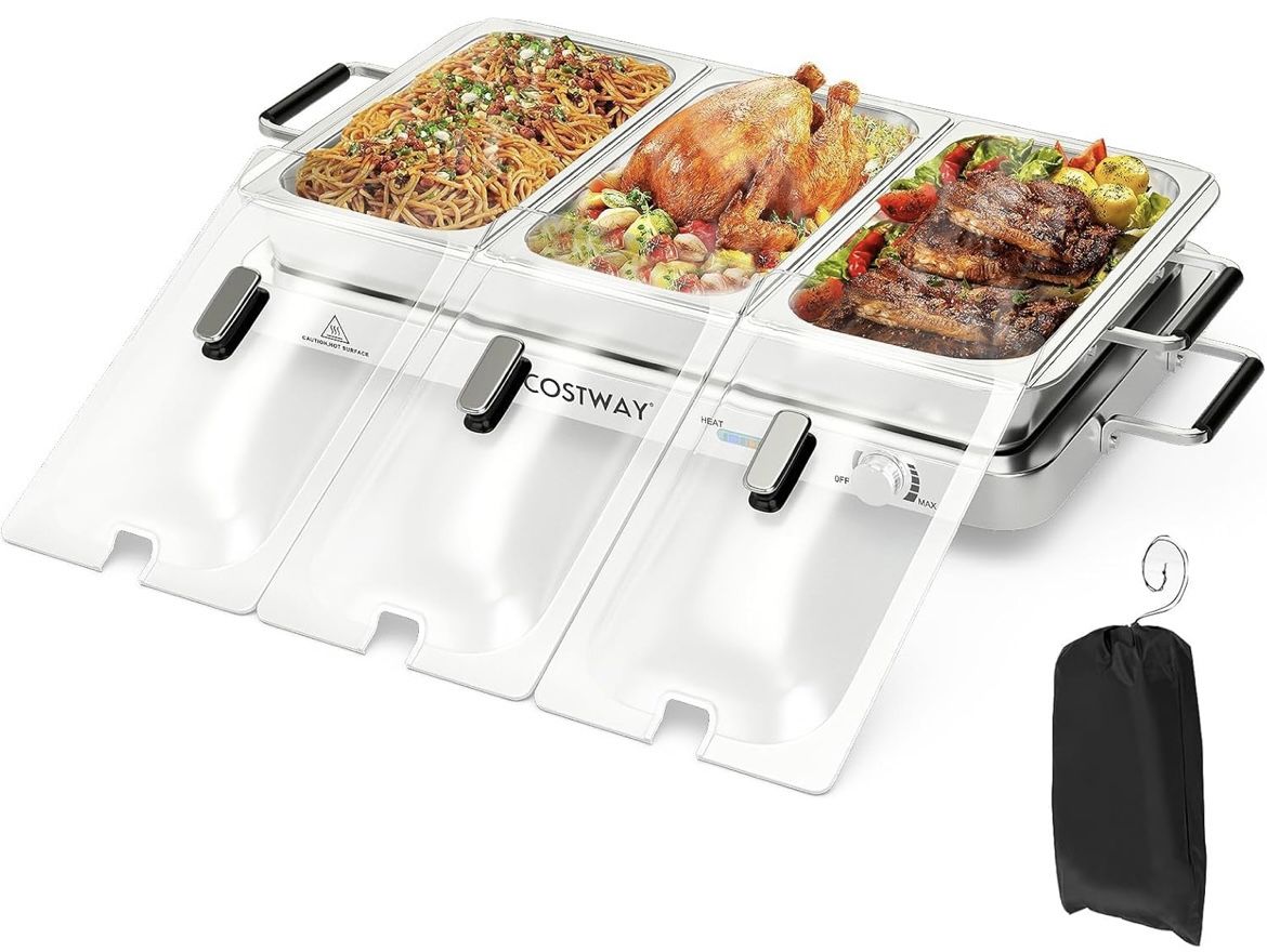 Buffet Servers and Warmers, 2 in 1 Warming Tray For Sale $44.00 50%+ OFF Retail $89.00 NEW IN BOX