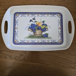 Vintage Cottage French Melamine Serving Tray