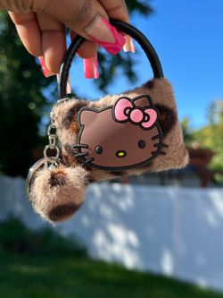 Hello Kitty Fluffy Mini Bag Keychain