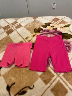 Girls Pink Bike Shorts Set of 2