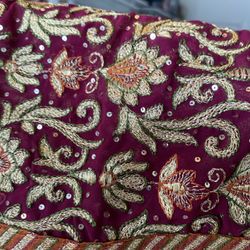 Indian Brand New SAREE, Very Beautiful Fabric, All Over Holden Embordery , You Can Wear In Wedding Or Big Party,  Or Bridal  SAREE. Extra Beautiful. 