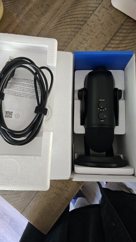 Blue Yeti microphone.