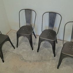 Metal Dining Chair Set