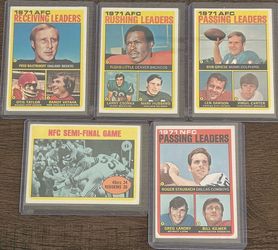1972 Topps Football – 5 Vintage Cards – Staubach, Griese & More