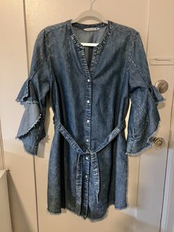 Given Kale Denim Dress, size L