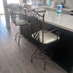 Rod Iron Bar Counter Stools 