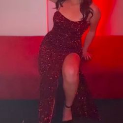 Burgundy prom/hoco dress