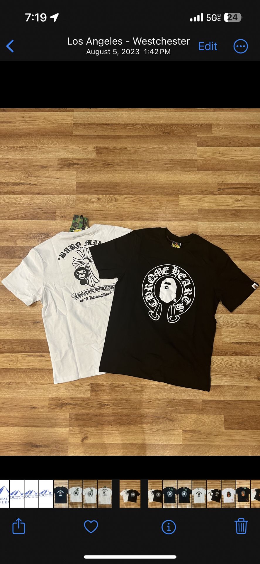 Chrome Hearts Bape Tees