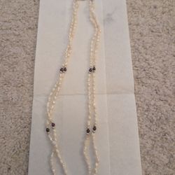Rice Pearl and Bead Necklace