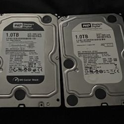 Western Digital Black 1tb HDD x2