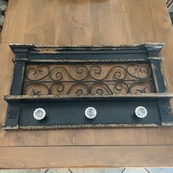 Wrought Iron Wall Rack 