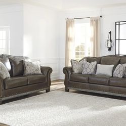 Malacara Quarry Leather Living Room Set

