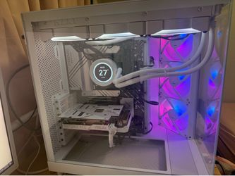 custom build white pc w/ rgb
