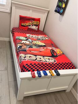 Twin  size bed, box spring, mattress and more